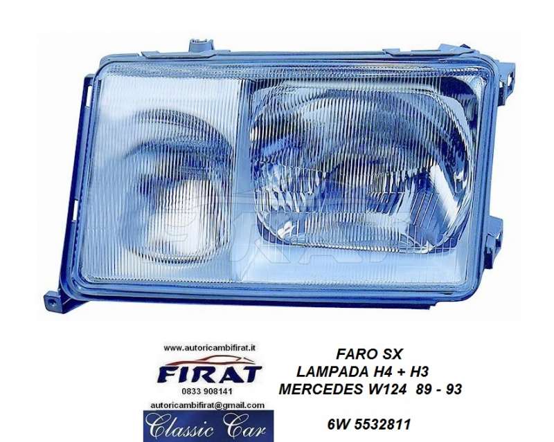 FARO MERCEDES W124 89 - 93 SX - Clicca l'immagine per chiudere